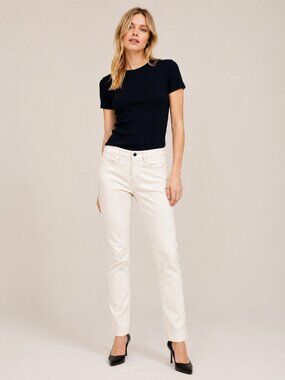 Banana Republic Tapered Jeans Mid Rise Cream 30 #A3580